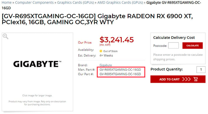 Список Gigabyte Radeon RX 6950 XT