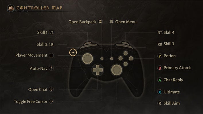 Diablo Immortal controller mapping