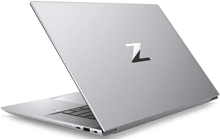 HP ZBook Studio G9 (rear and angled)