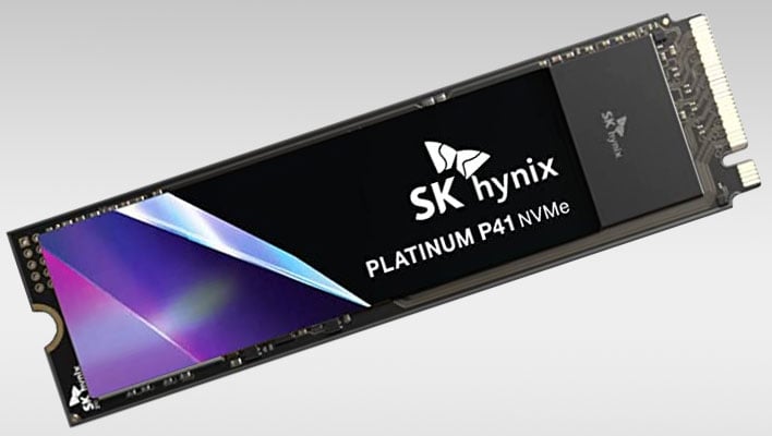 SK Hynix Platinum P41 SSD на сером фоне