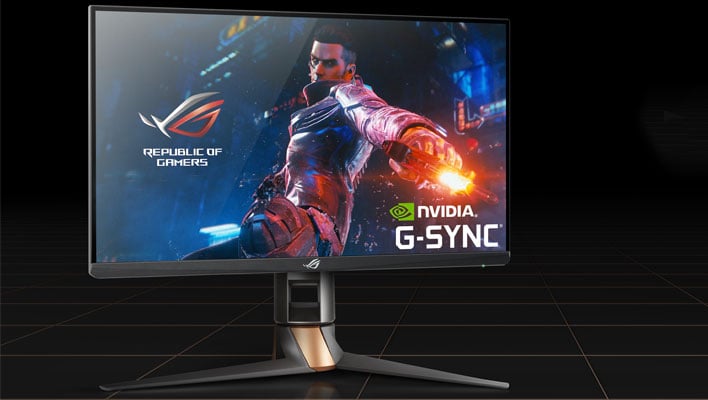 ASUS ROG Swift 500Hz monitor on a black background