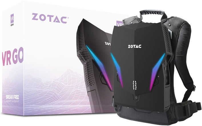 Zotac VR Go 4.0 backback and retail box