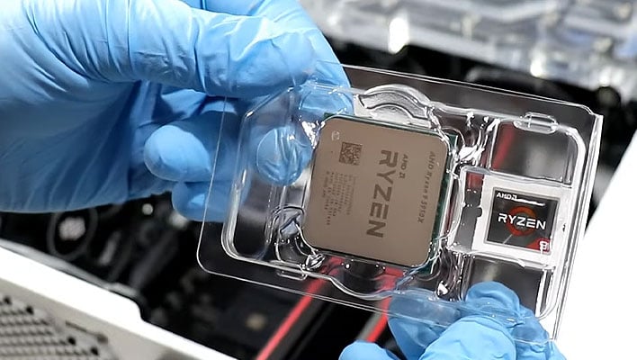 AMD Ryzen 9 5950X in its plastic packaging