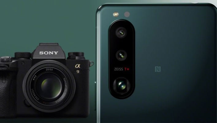 Sony Xperia next to a camera