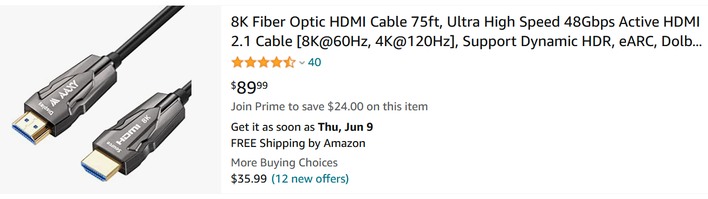 ultra long hdmi 2 1 cable amazon