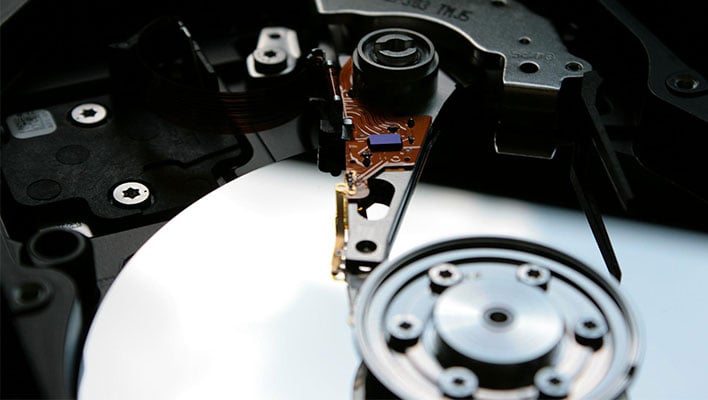 Hard drive (closeup shot)