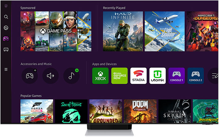 Телевизор Samsung с сервисом Xbox Cloud Gaming