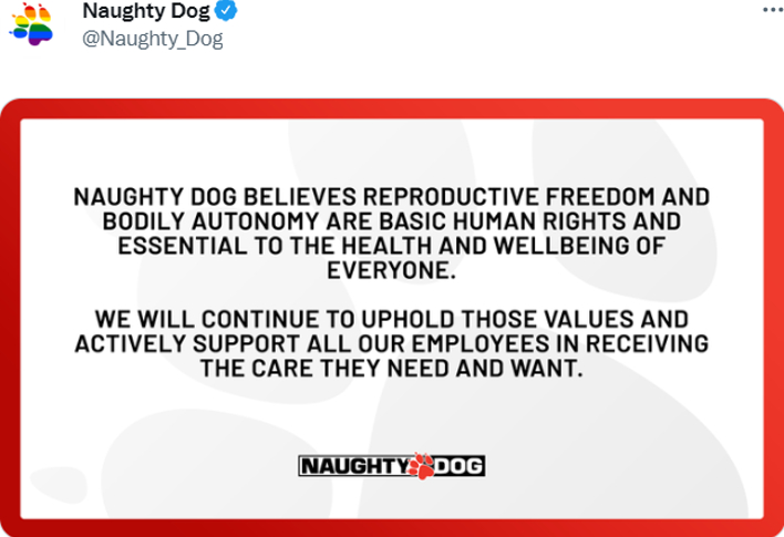 naughty dog tweet