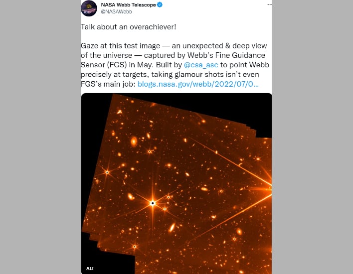 НАСА JWST твит