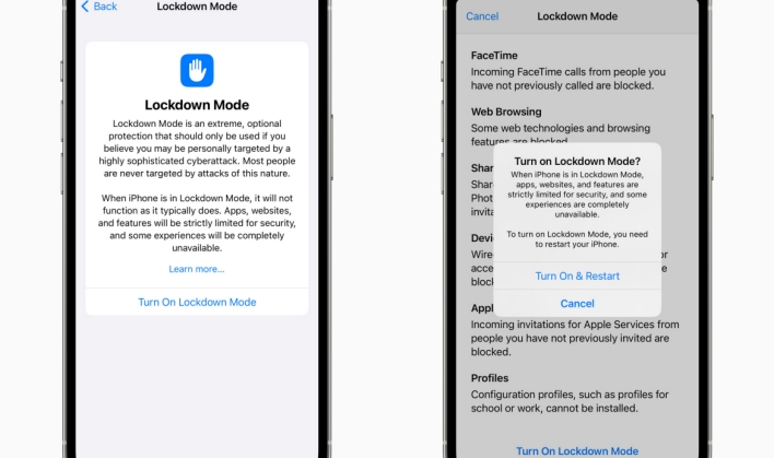 Apple Lockdown Mode iOS Mac предотвращает шпионское ПО скриншоты новости