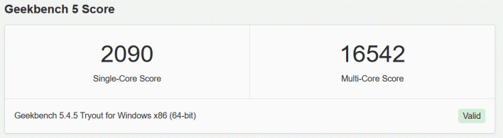 geekbench result score