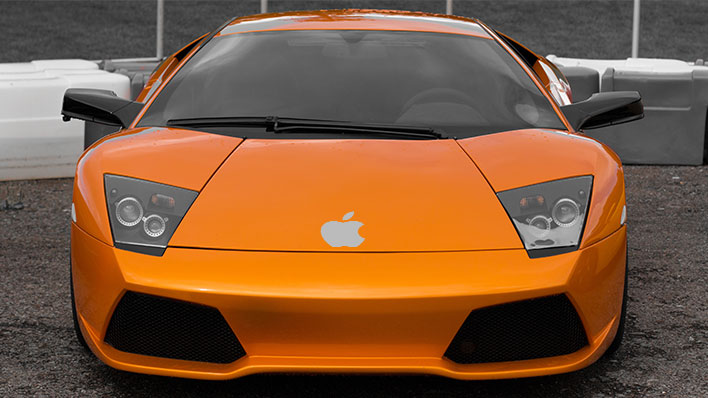 Lamborghini with an Apple logo