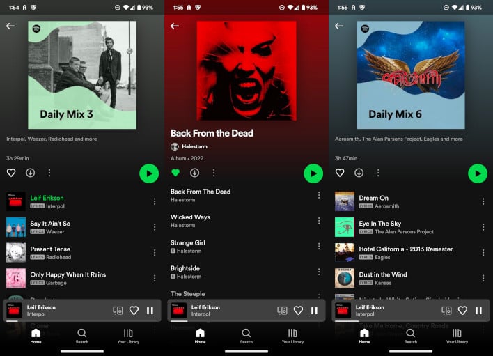 mobile playlists screenshot spotify