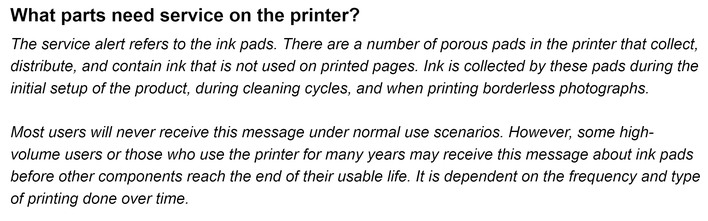 epson explanation ink pads