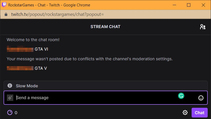 twitch chat no gta vi
