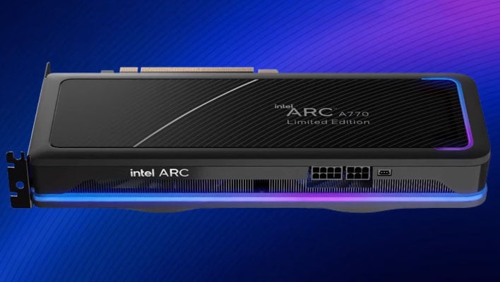 Intel Arc A770 Limited Edition on a blue background
