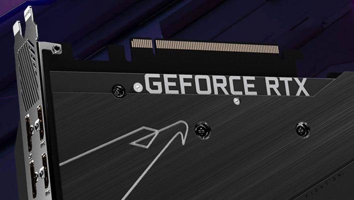 Gigabyte Aorus GeForce RTX graphics card (backplate)