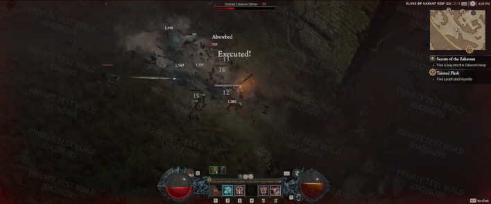 combat vs skeletons diablo iv