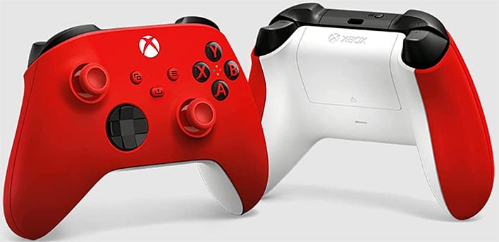 Xbox Core Wireless Controller - Pulse Red (front and back)