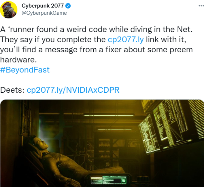 cyberpunk nvidia tweet