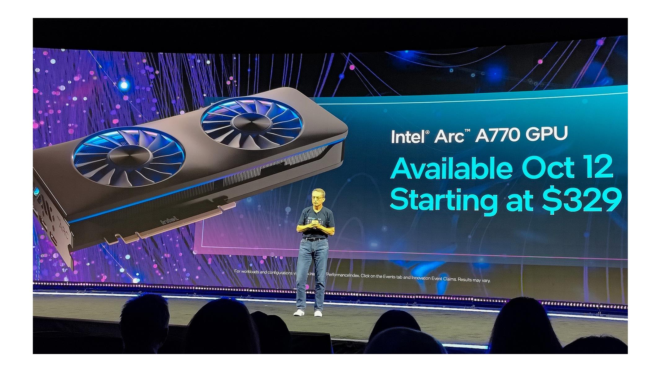 Intel Arc A770 Launching Oct. 12, Starting at $329