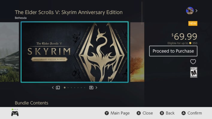 Skyrim's Anniversary Edition Is Now On The Nintendo Switch But It