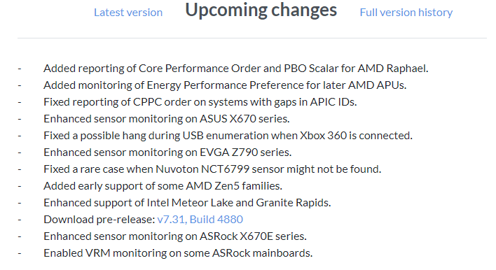 hwinfo upcoming changes v7 31