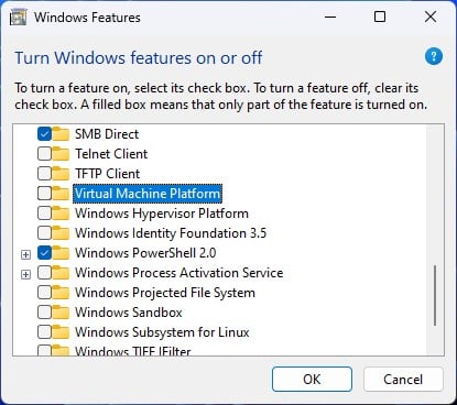 Windows has a platform for virtual machines