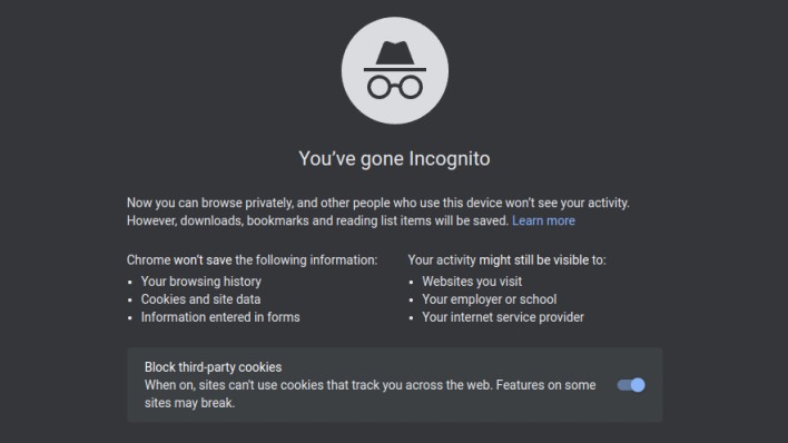 chrome incognito mode screenshot news