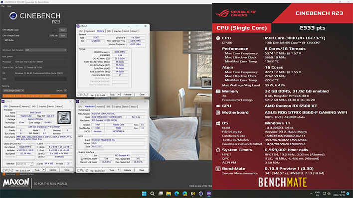 Intel Core i9-13900KF Raptor Lake Ramps To 6GHz Easy On An ASUS B660  Motherboard | HotHardware