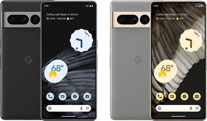Google Pixel 7 Pro (front and back)
