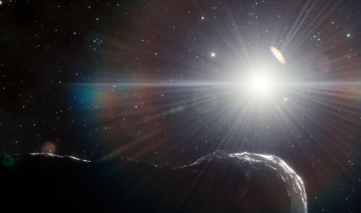 asteroid hiding behind sun