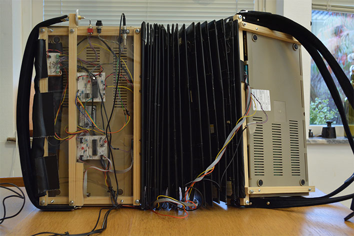 Inside of the Commodore 64 accordion.