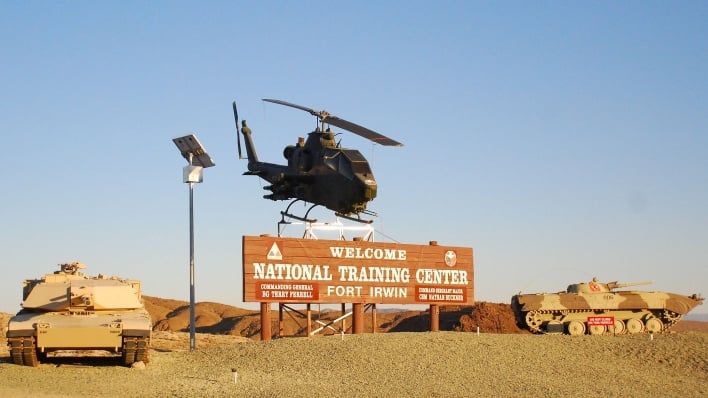 fort irwin us national training center welcome sign news