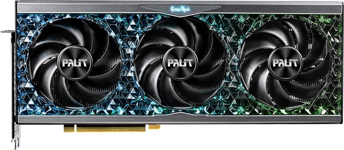 Palit GeForce RTX 4090 GameRock OC graphics card.
