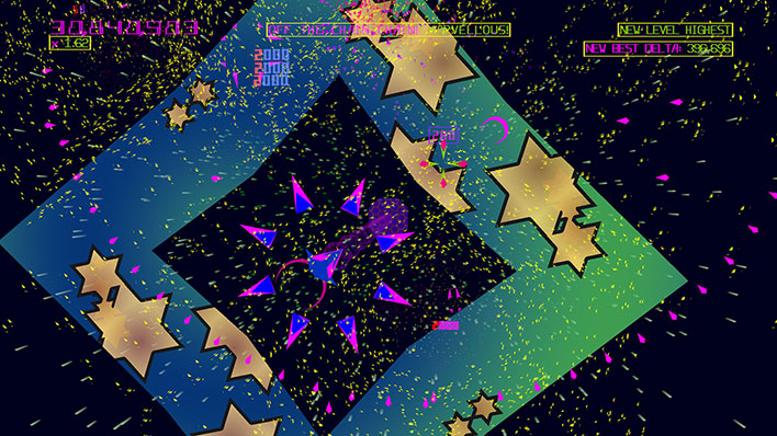 Screenshot from Atari's remade Akkh Arrh game.