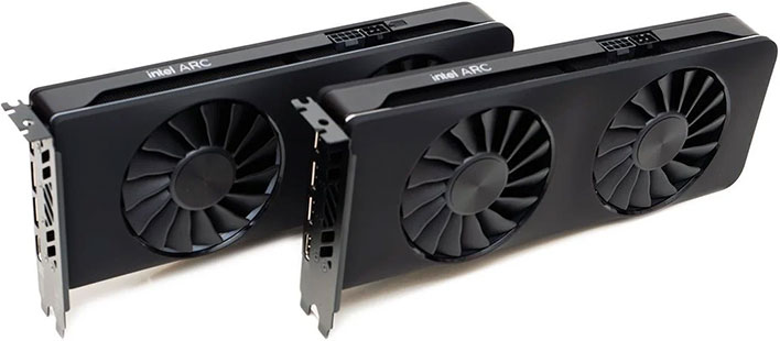 Intel Arc A770 and A750 graphics cards.