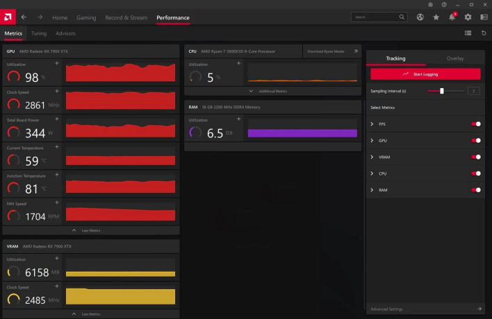 radeon xtx stock stats