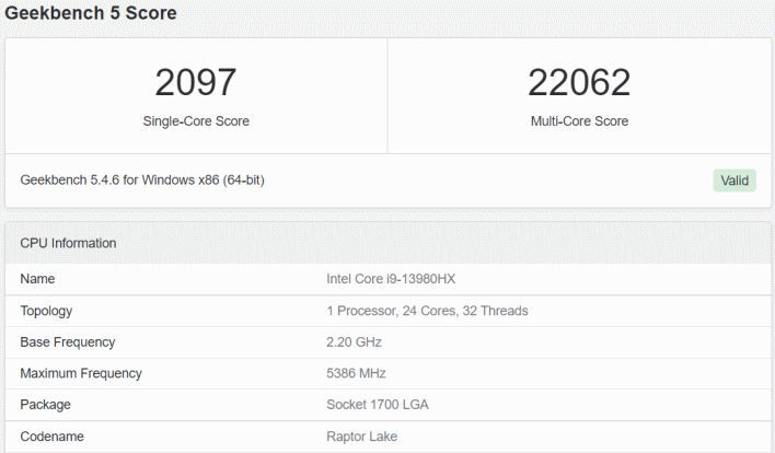 Se filtran los puntos de referencia de la CPU móvil Intel Raptor Lake, considerando los chips de escritorio antes de CES