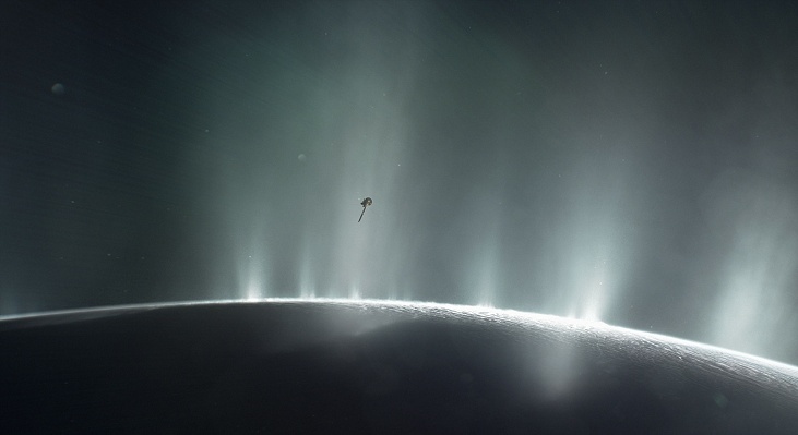 cassini entering plume enceladus