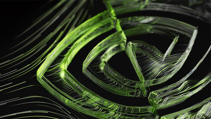 A graphic of NVIDIA's GeForce logo.