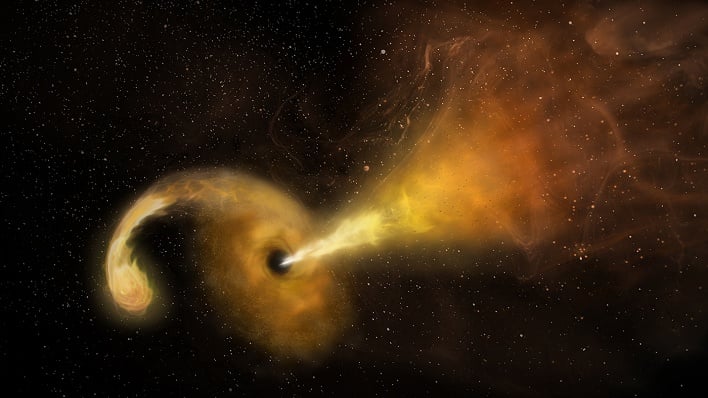 hero black hole devouring star