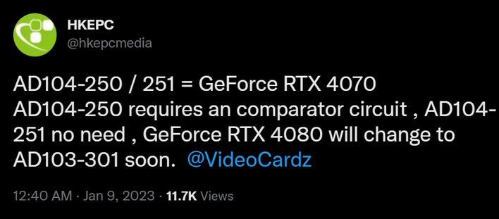 NVIDIA GeForce RTX 4080 SUPER listed with AD103 GPU and new Device