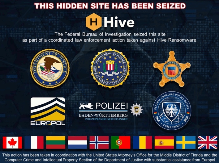 hive ransomware dedicated leak site fbi seizure notice news