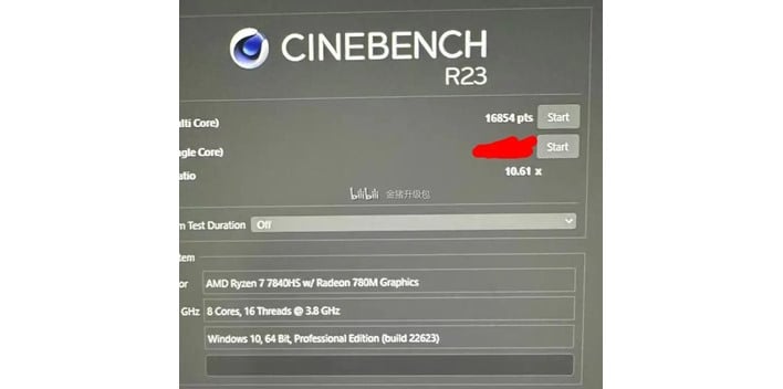 AMD Ryzen 7 7840HS 8-Core Laptop Benchmark Leak Shows Stout 25% Gains Gen  On Gen