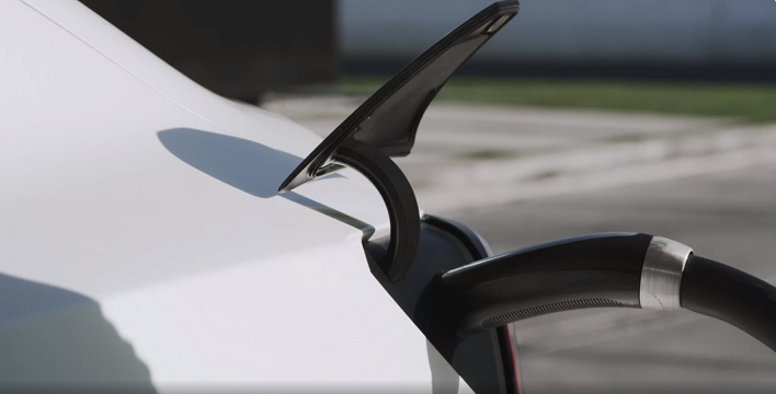 tesla being charged
