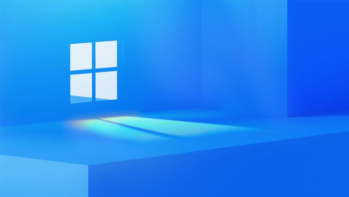 A blue Windows 11 background image.