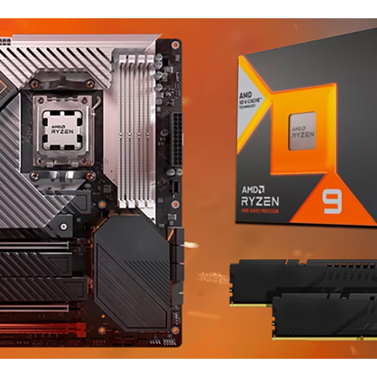 AMD Ryzen 9 7900X Twelve Core 4.7GHz, Gigabyte X670E AORUS MASTER  Motherboard CPU Bundle