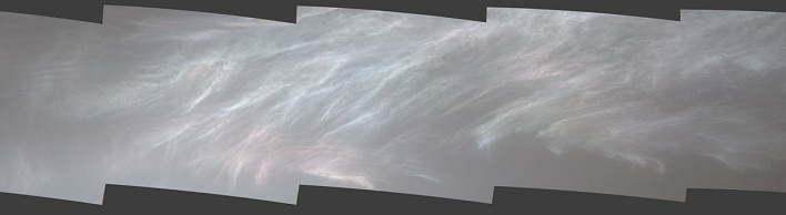 mother of pearl clouds mars