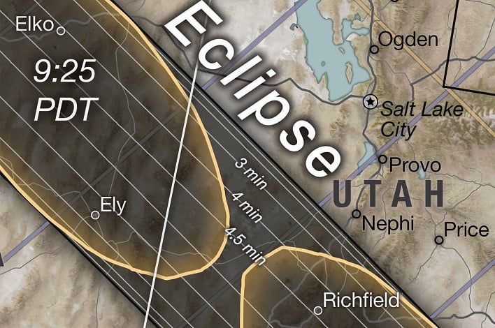 NASA Shares A Sweet High-Res Map Of US Solar Eclipse Times And ...